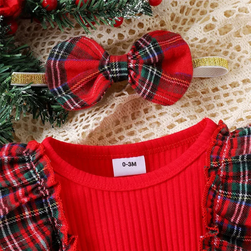 Ivy Tartan Pinafore Romper Set