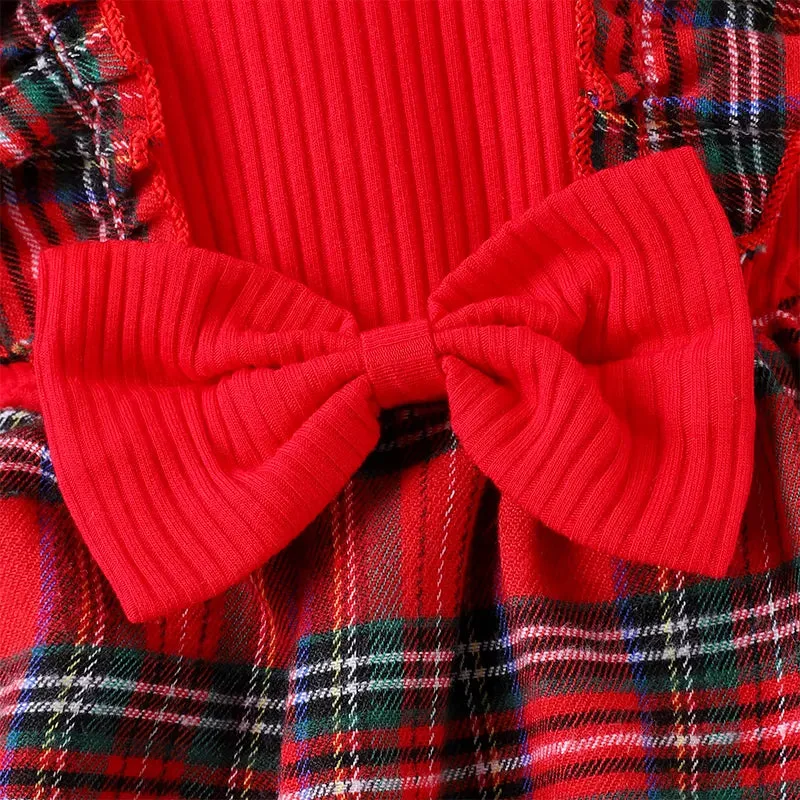 Ivy Tartan Pinafore Romper Set