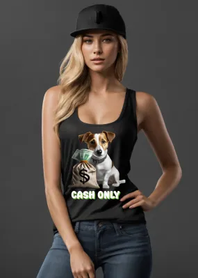 Jack Russell Dog Cash Only Tank Top | Grooveman Music
