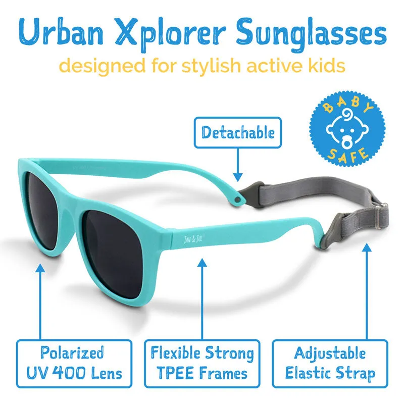 Jan & Jul Kids Urban Xplorer Sunglasses - Frosty White Aurora