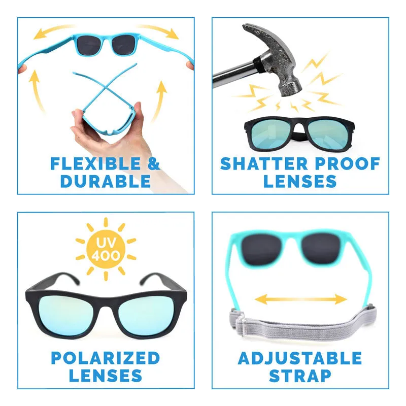 Jan & Jul Kids Urban Xplorer Sunglasses - Frosty White Aurora