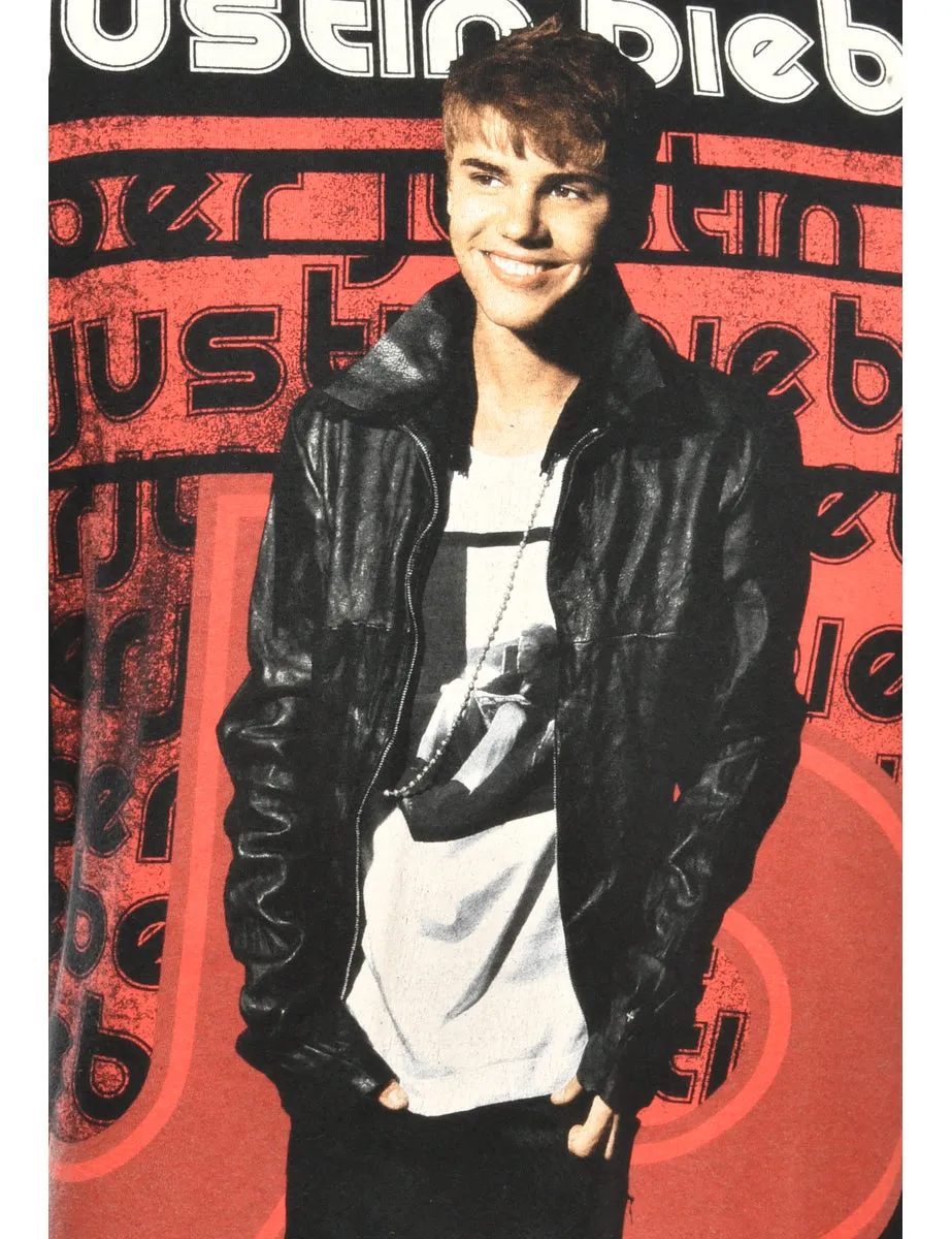 Justin Bieber Black Band T-shirt - L