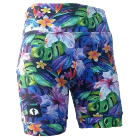 Kids High Waist Funky Pants - Hibiscus