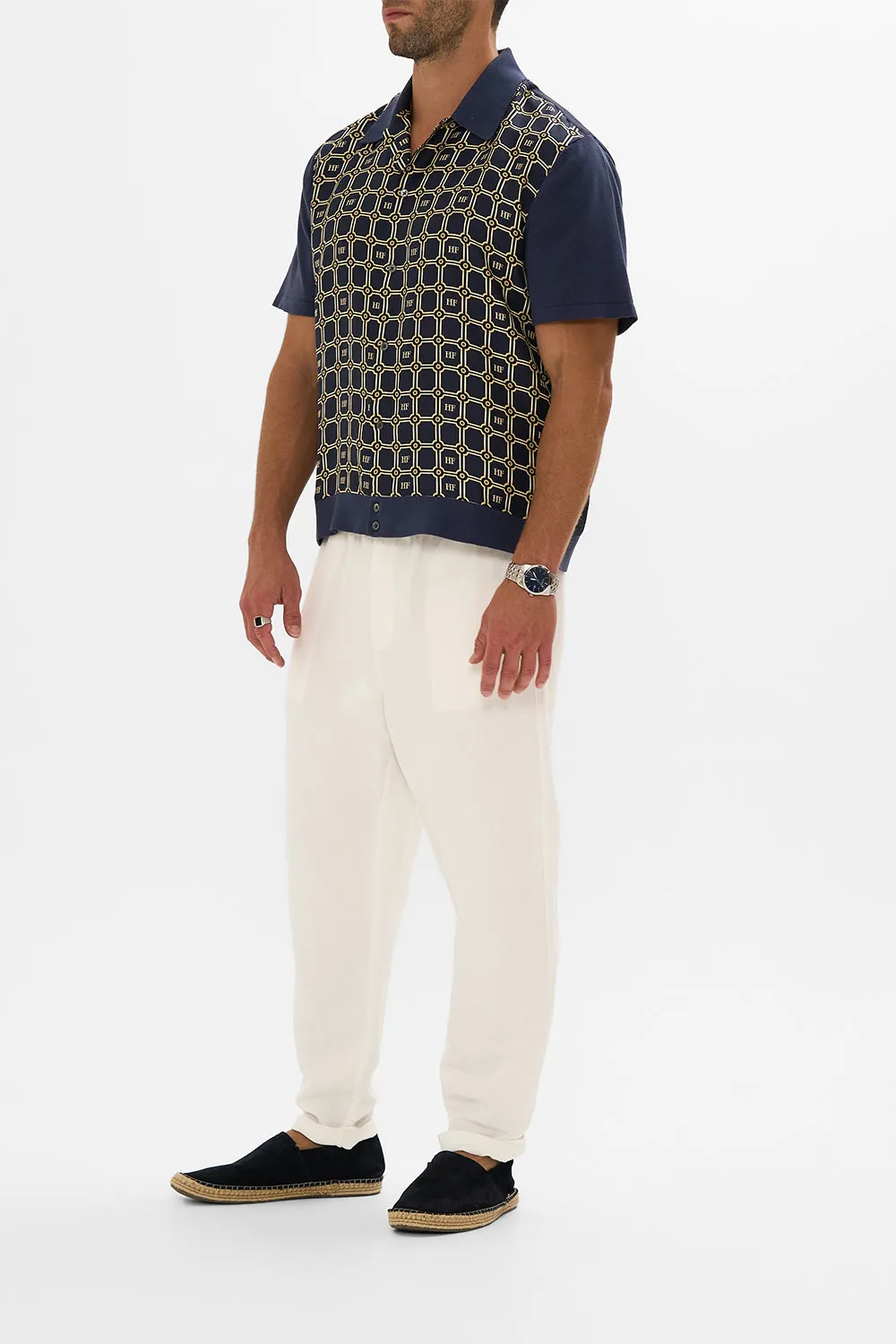KNIT SLEEVE SILK SHIRT PALACIO POETRY