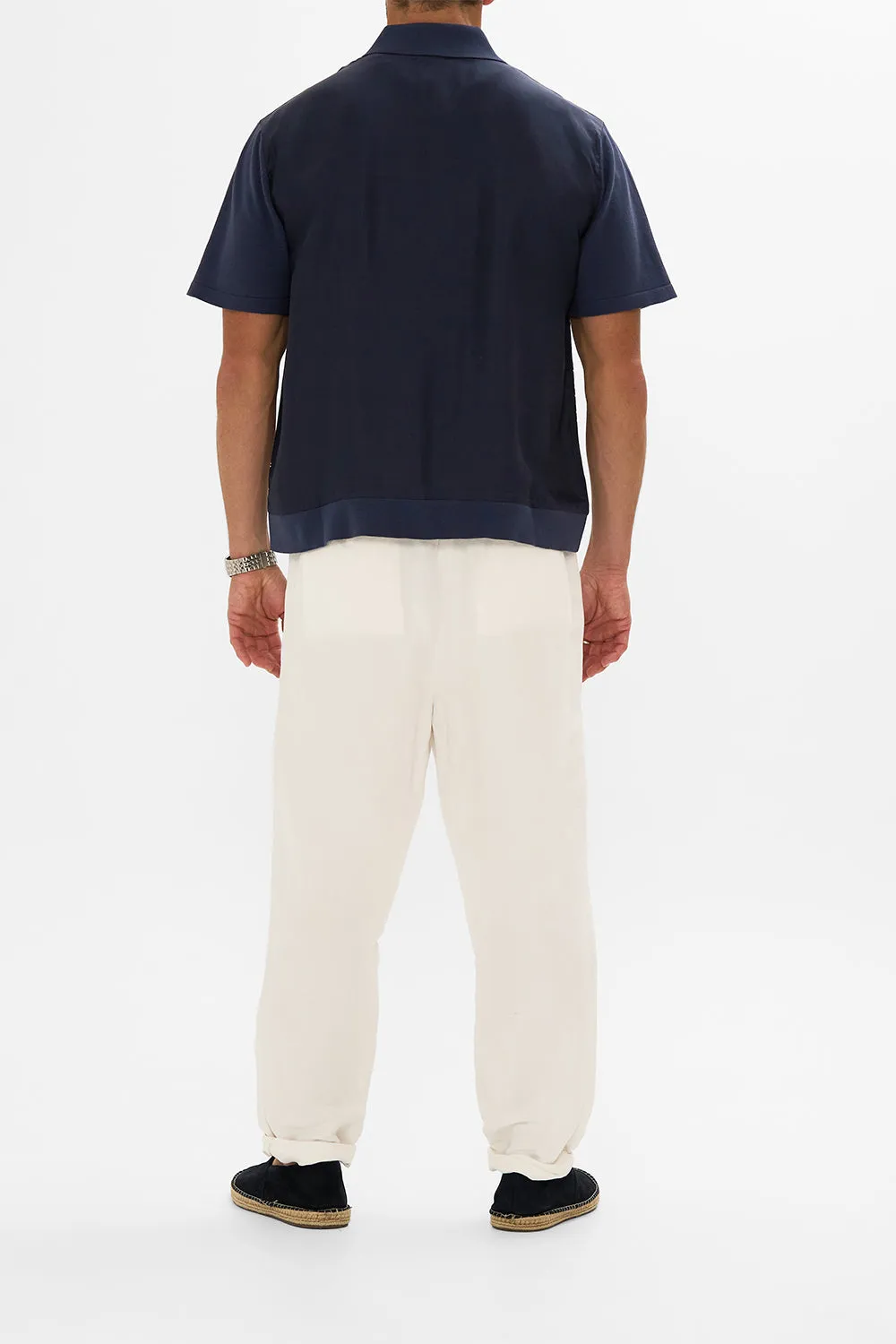 KNIT SLEEVE SILK SHIRT PALACIO POETRY