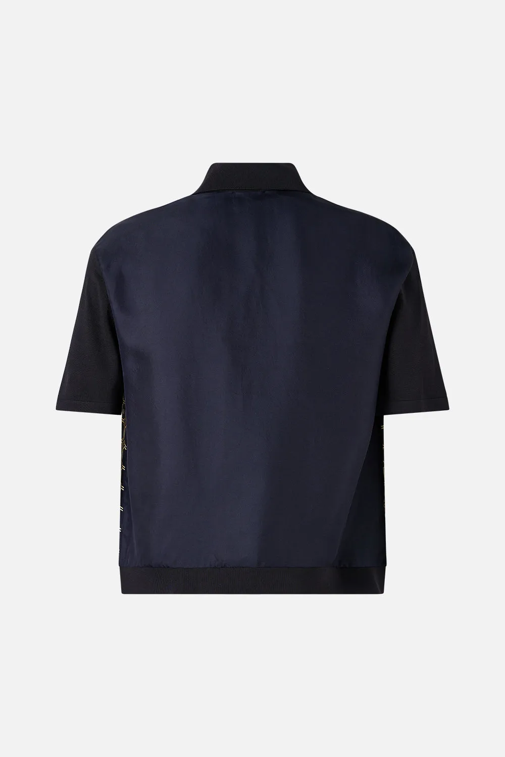 KNIT SLEEVE SILK SHIRT PALACIO POETRY