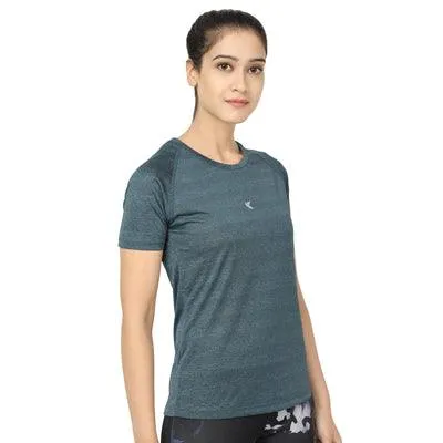 Kronos Raglan Grindle Striper | Women's | Intense Aqua | KIBI Sports