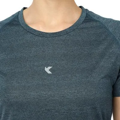 Kronos Raglan Grindle Striper | Women's | Intense Aqua | KIBI Sports
