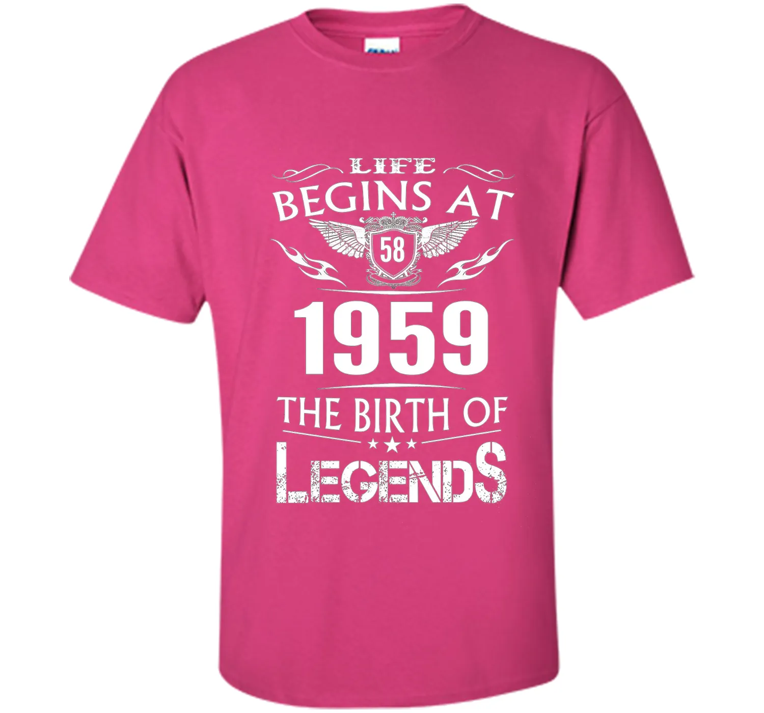 Life Begins At 58 1959 The Birth Of Legends T-Shirt shirt