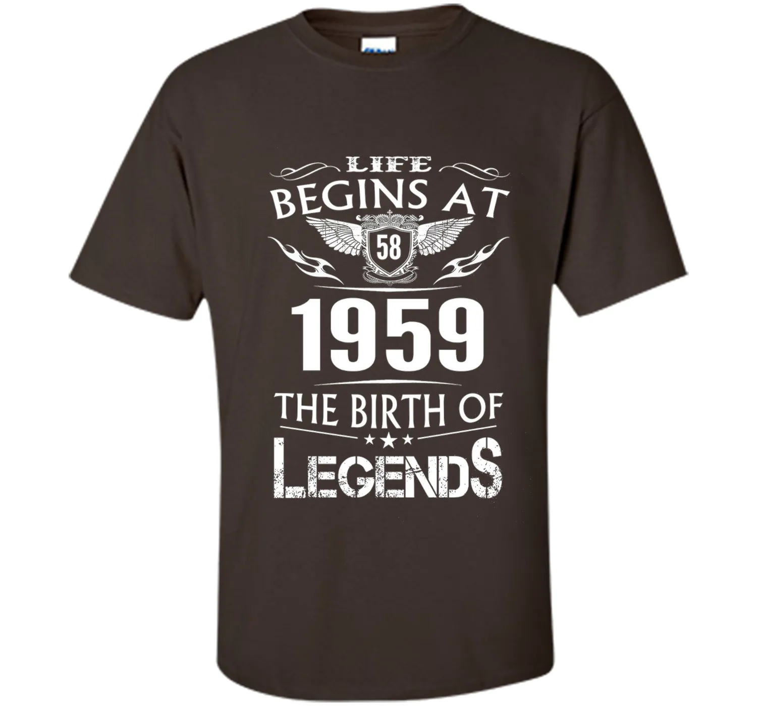 Life Begins At 58 1959 The Birth Of Legends T-Shirt shirt
