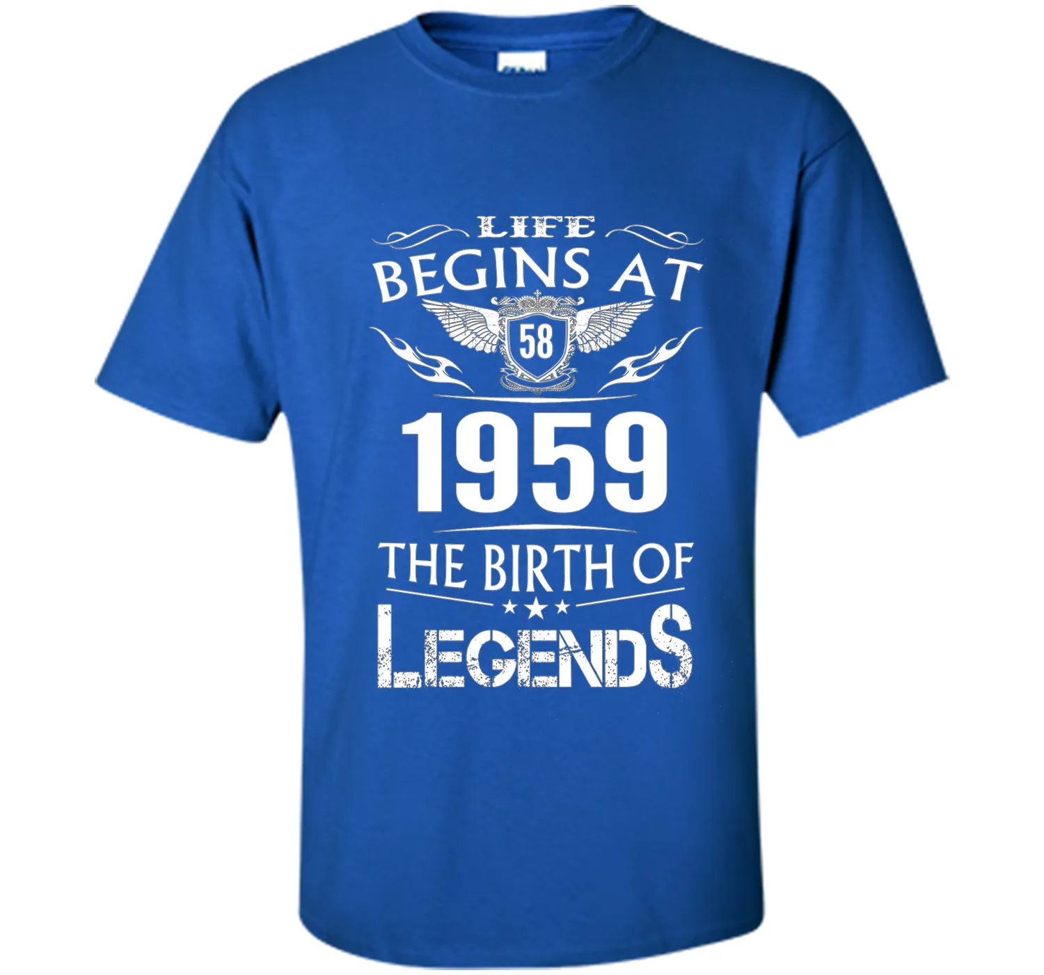 Life Begins At 58 1959 The Birth Of Legends T-Shirt shirt
