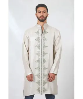 Long beige men's tunic