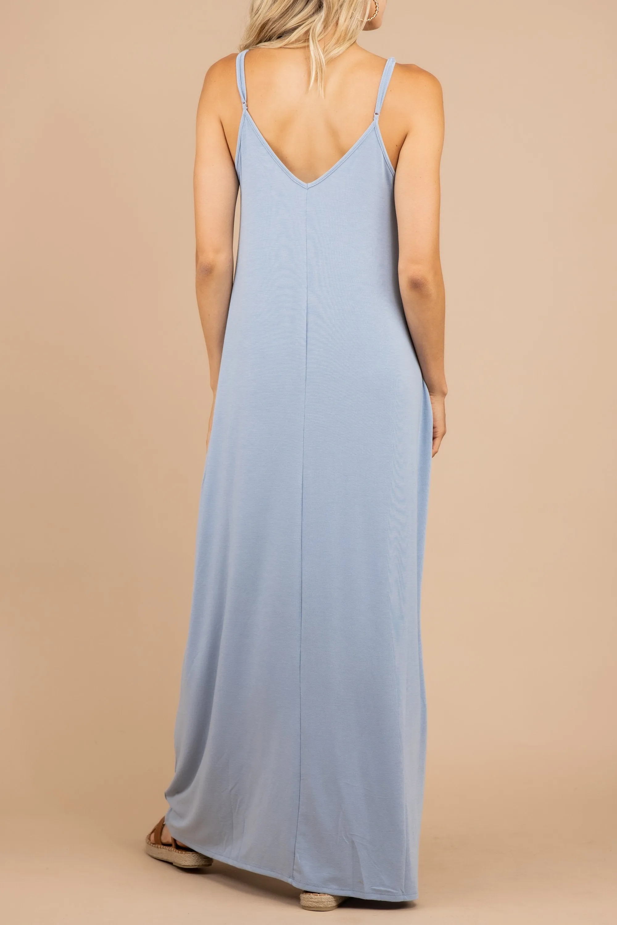 Loving Life Ash Blue Maxi Dress