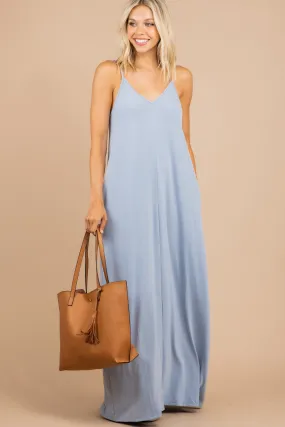 Loving Life Ash Blue Maxi Dress