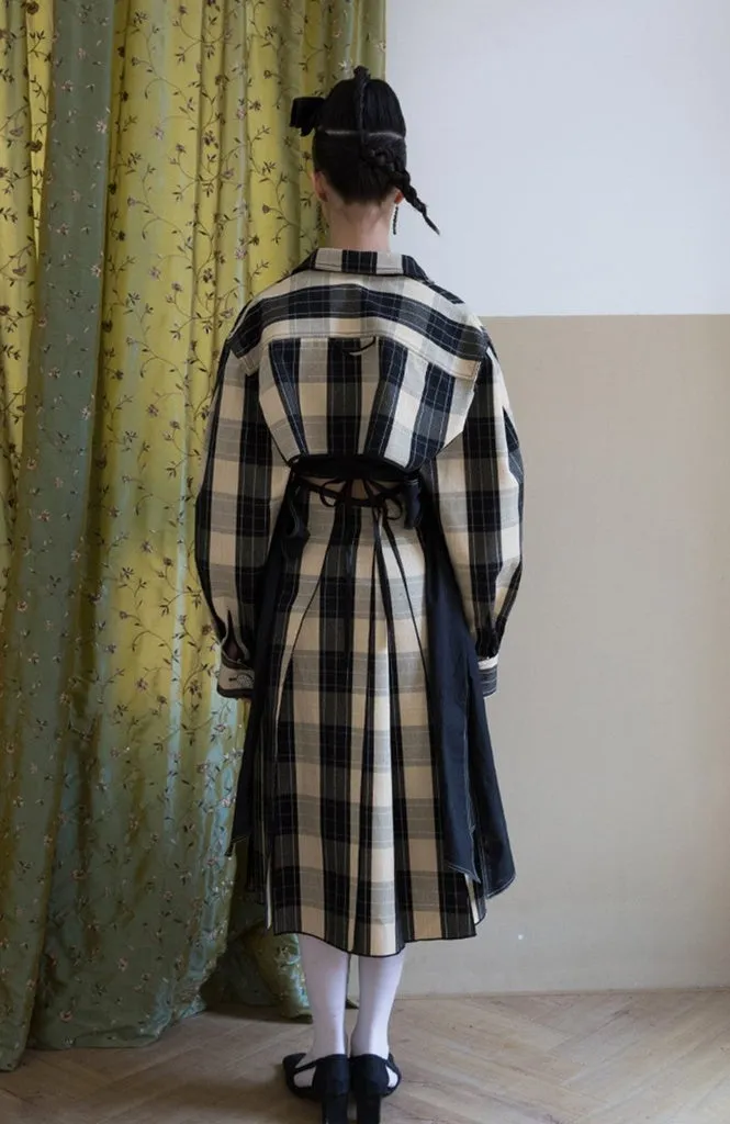 MARIGOLDSHADOWS - Original Kanon Plaid Pleated Button Skirt