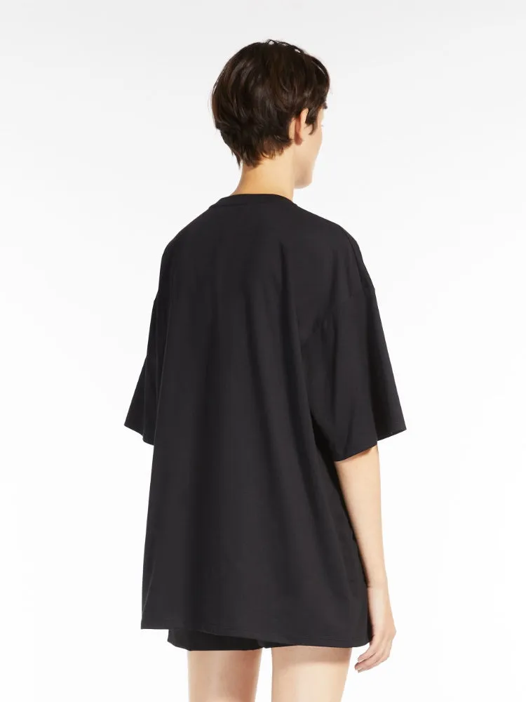 MAX MARA - Cotton T-shirt with Wegman print