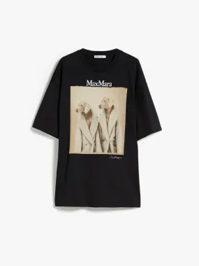 MAX MARA - Cotton T-shirt with Wegman print