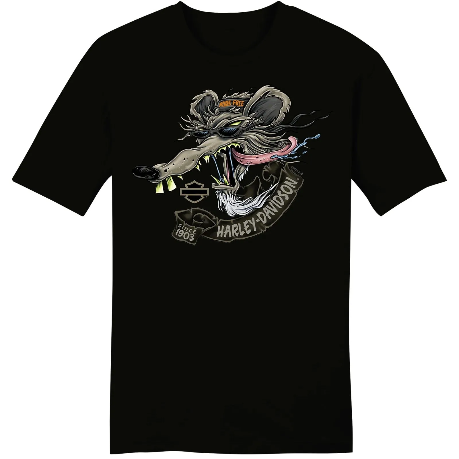 Men's Rat Free Made In USA  Black T