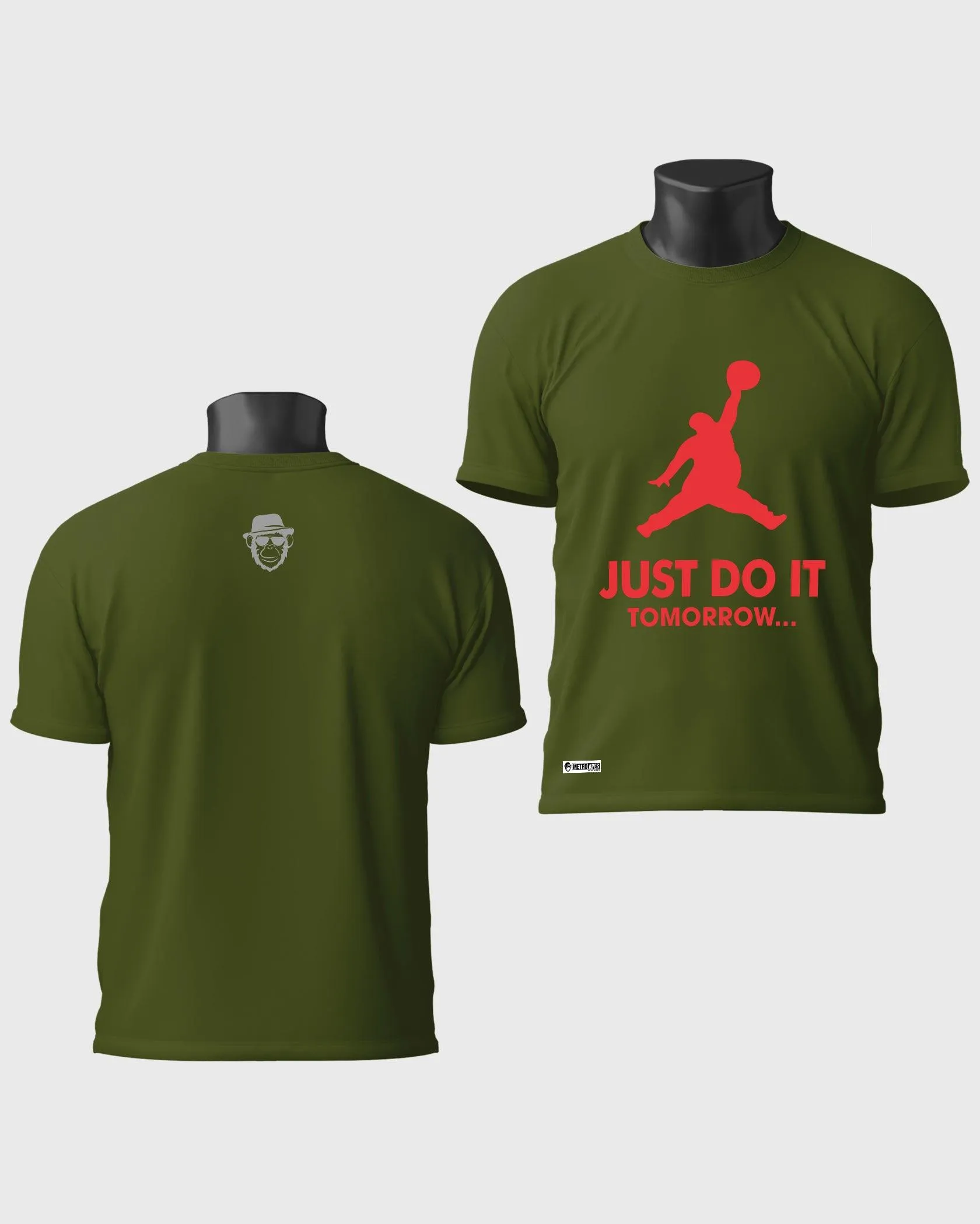 Mens Regular Tshirt Funky Logo Spoofs Just Do It Tomorrow