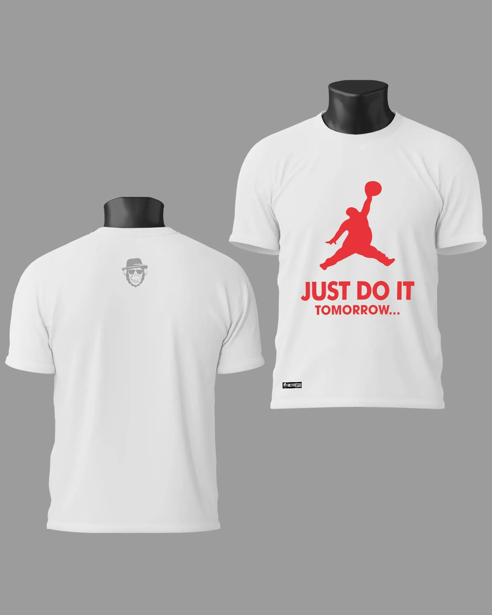 Mens Regular Tshirt Funky Logo Spoofs Just Do It Tomorrow