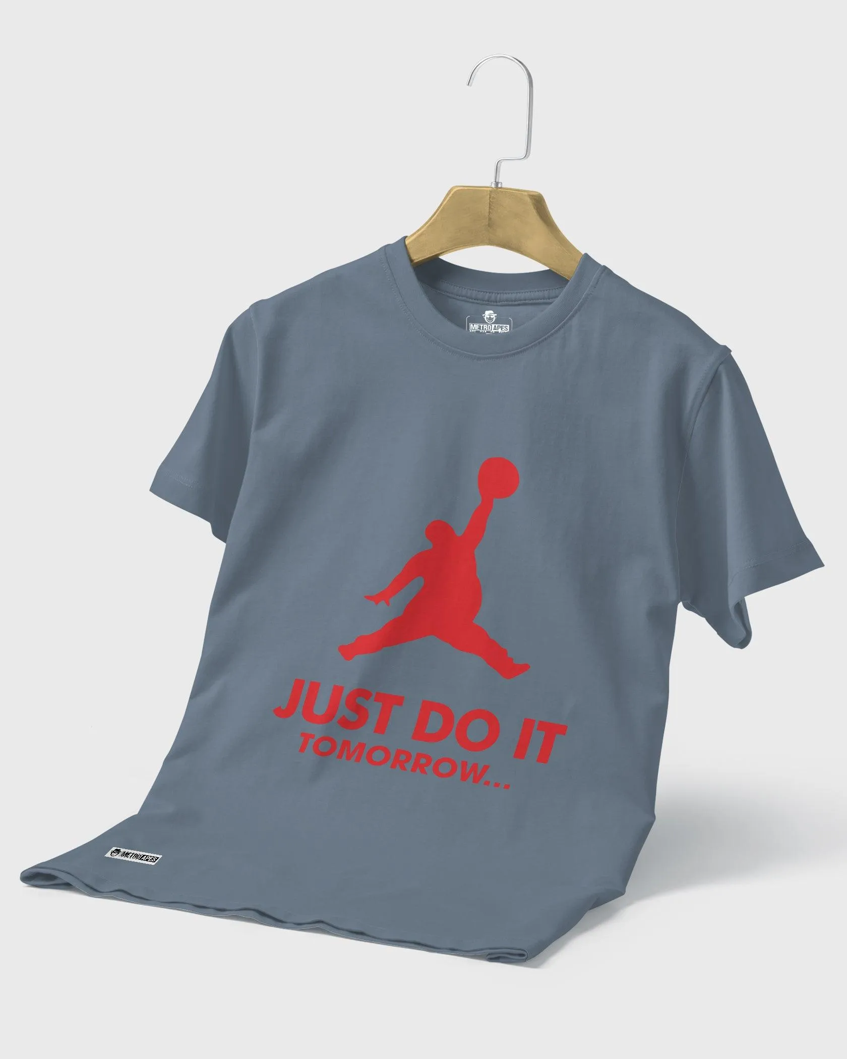 Mens Regular Tshirt Funky Logo Spoofs Just Do It Tomorrow