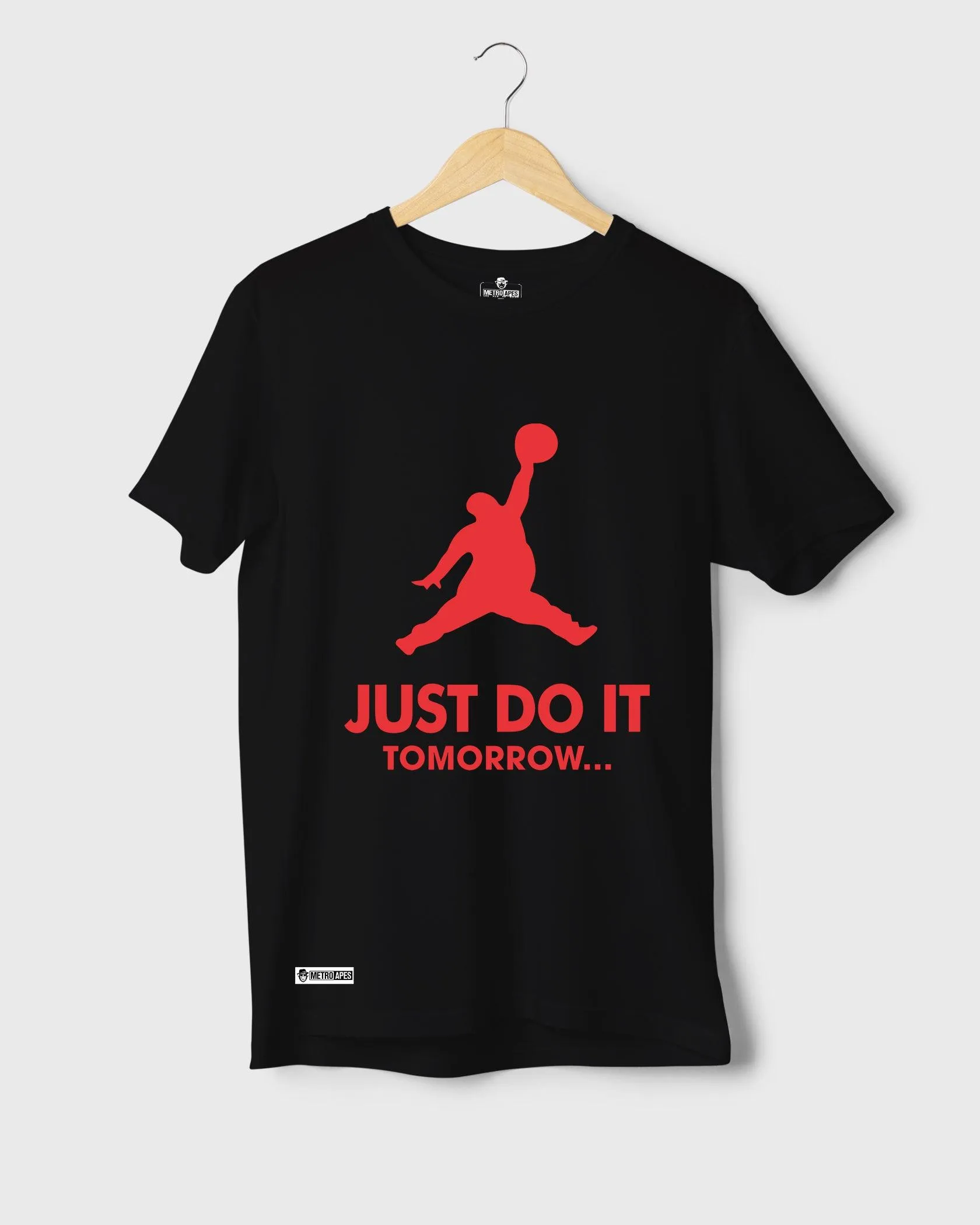 Mens Regular Tshirt Funky Logo Spoofs Just Do It Tomorrow