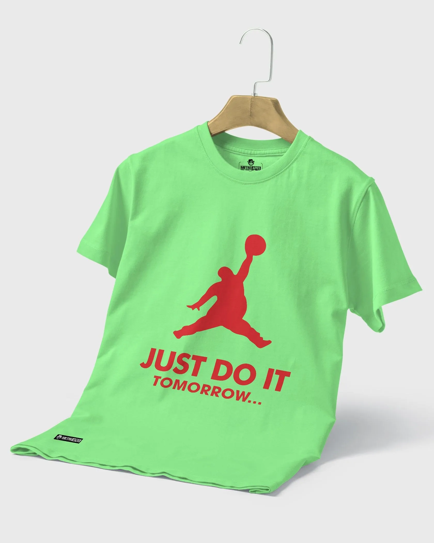 Mens Regular Tshirt Funky Logo Spoofs Just Do It Tomorrow