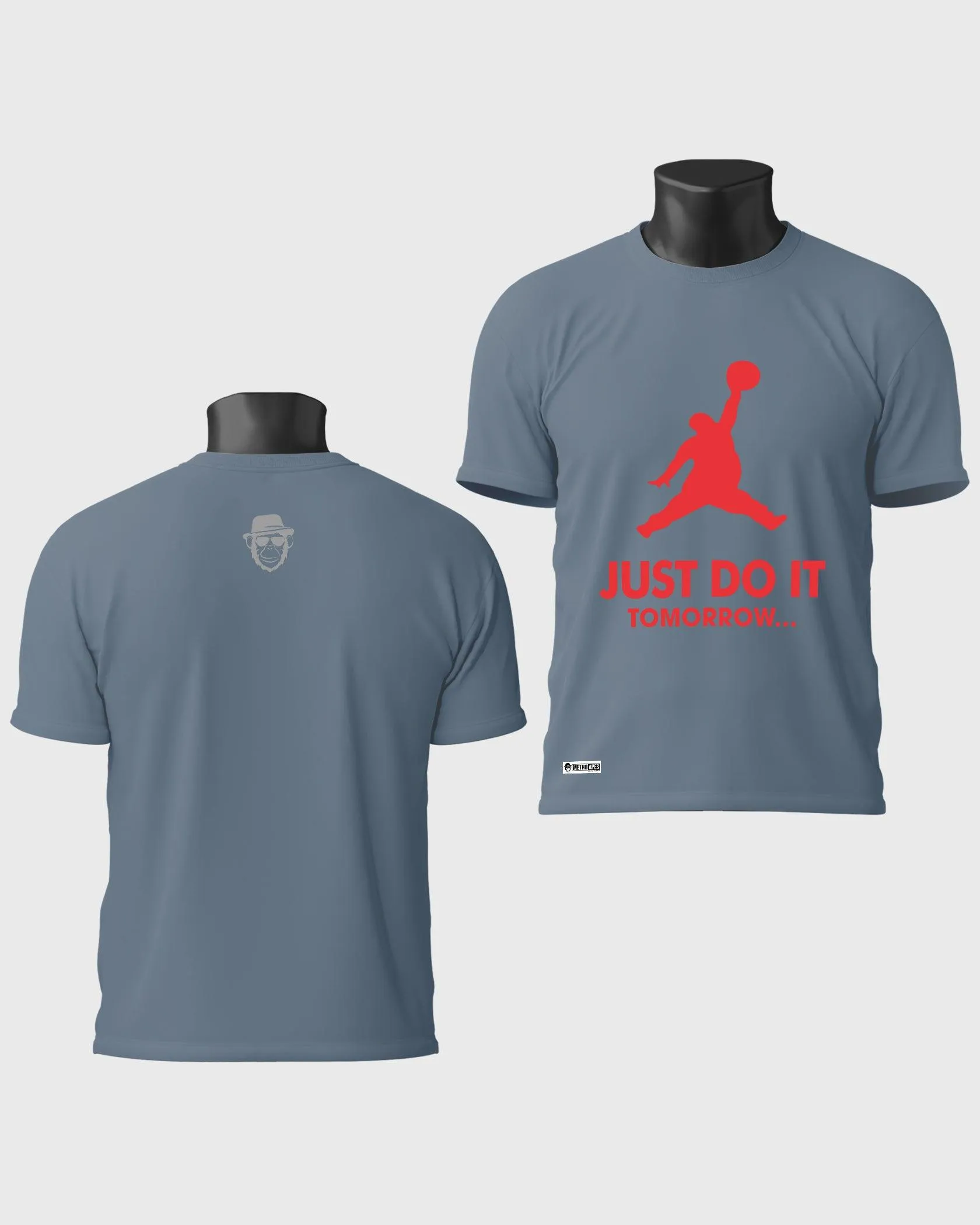 Mens Regular Tshirt Funky Logo Spoofs Just Do It Tomorrow