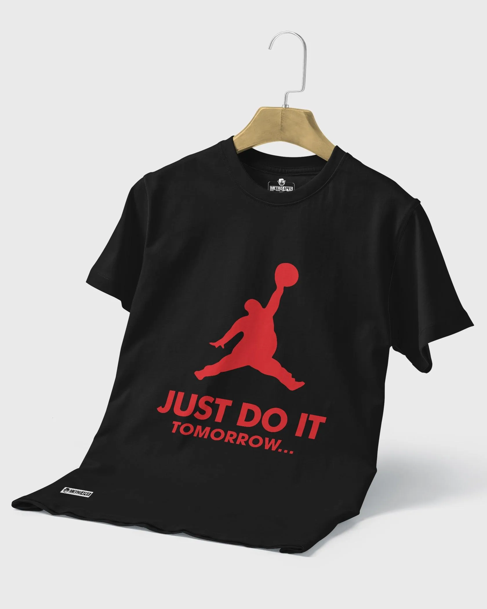 Mens Regular Tshirt Funky Logo Spoofs Just Do It Tomorrow