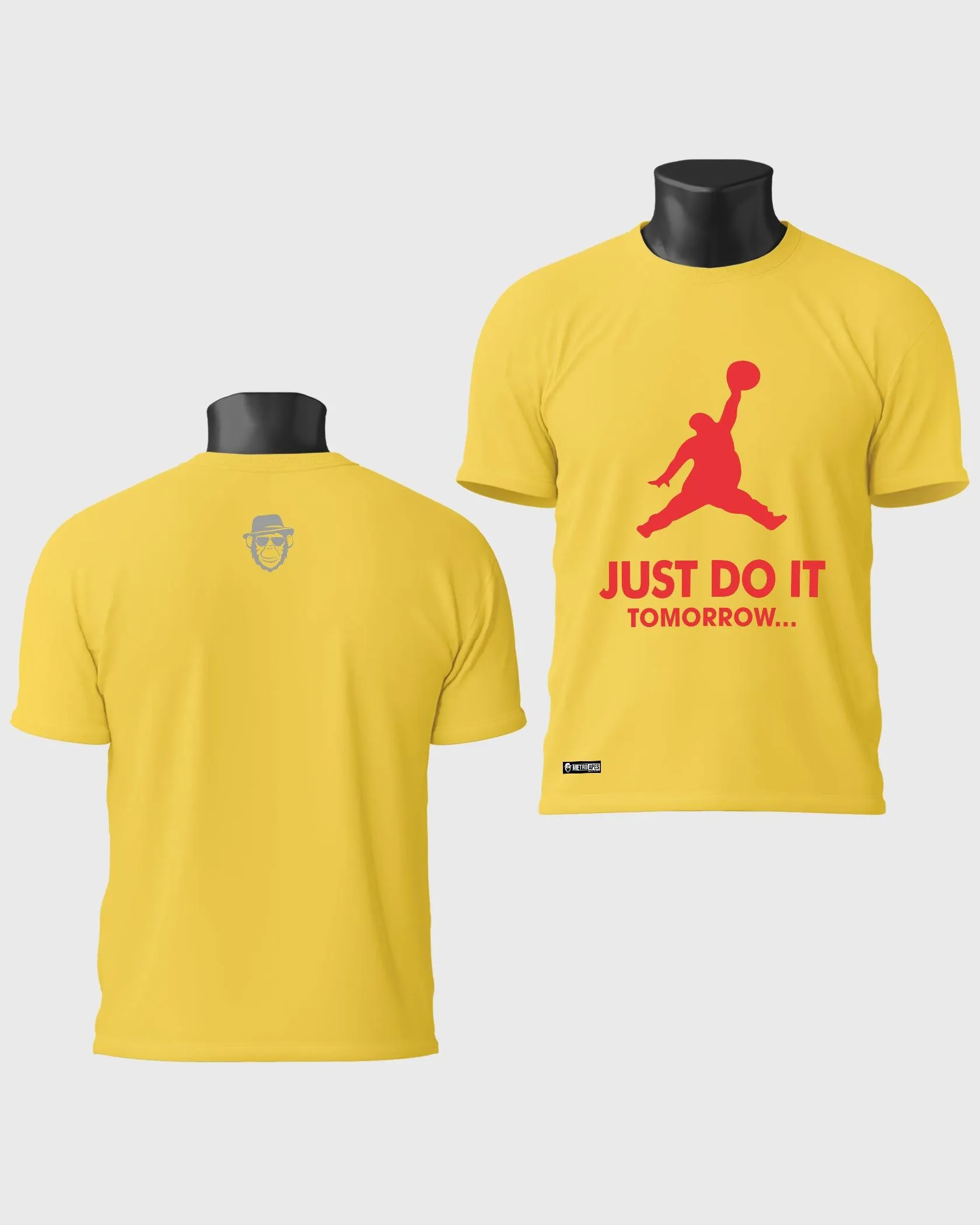 Mens Regular Tshirt Funky Logo Spoofs Just Do It Tomorrow