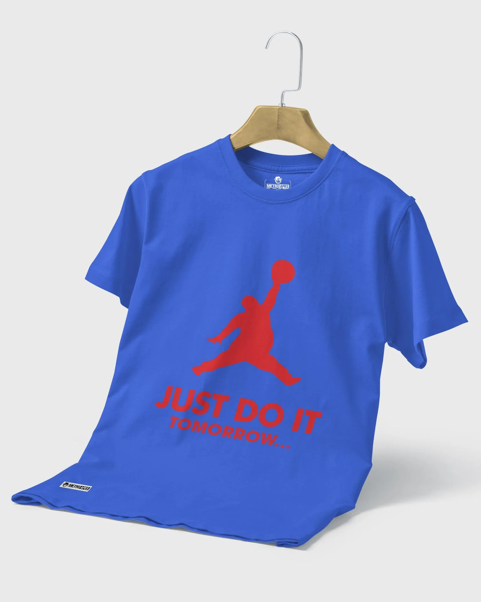 Mens Regular Tshirt Funky Logo Spoofs Just Do It Tomorrow
