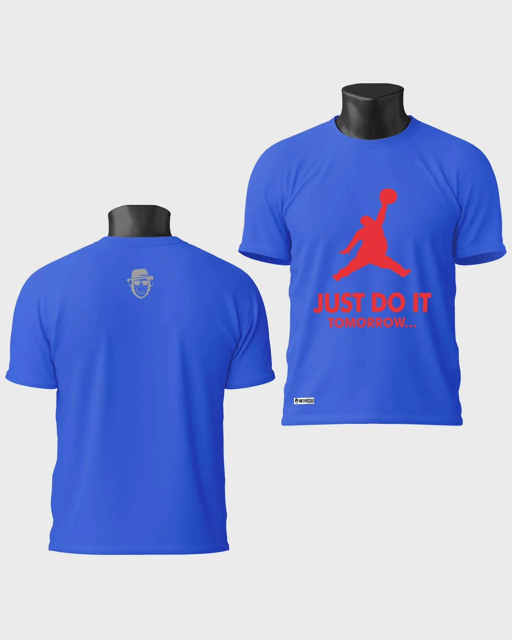 Mens Regular Tshirt Funky Logo Spoofs Just Do It Tomorrow