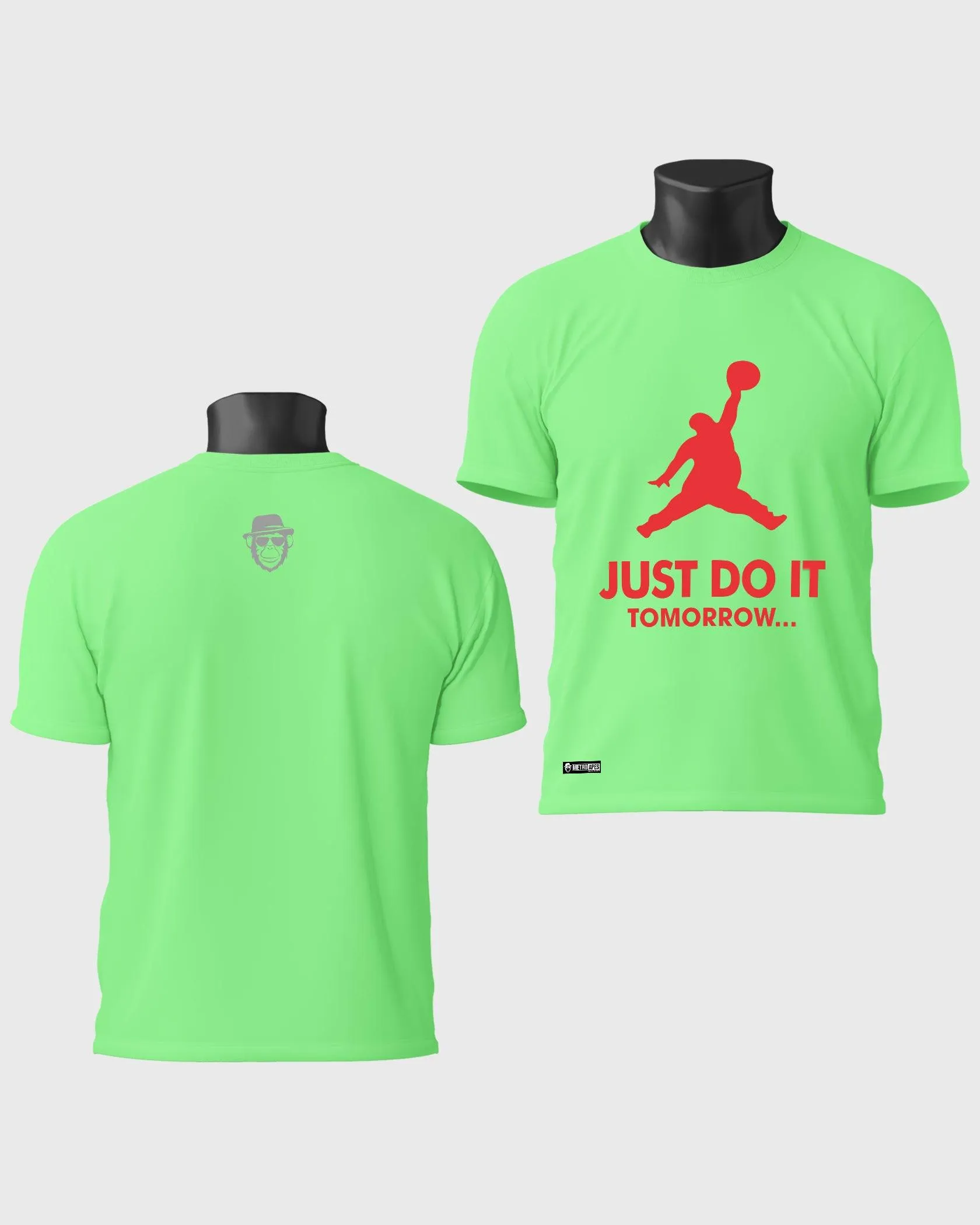 Mens Regular Tshirt Funky Logo Spoofs Just Do It Tomorrow