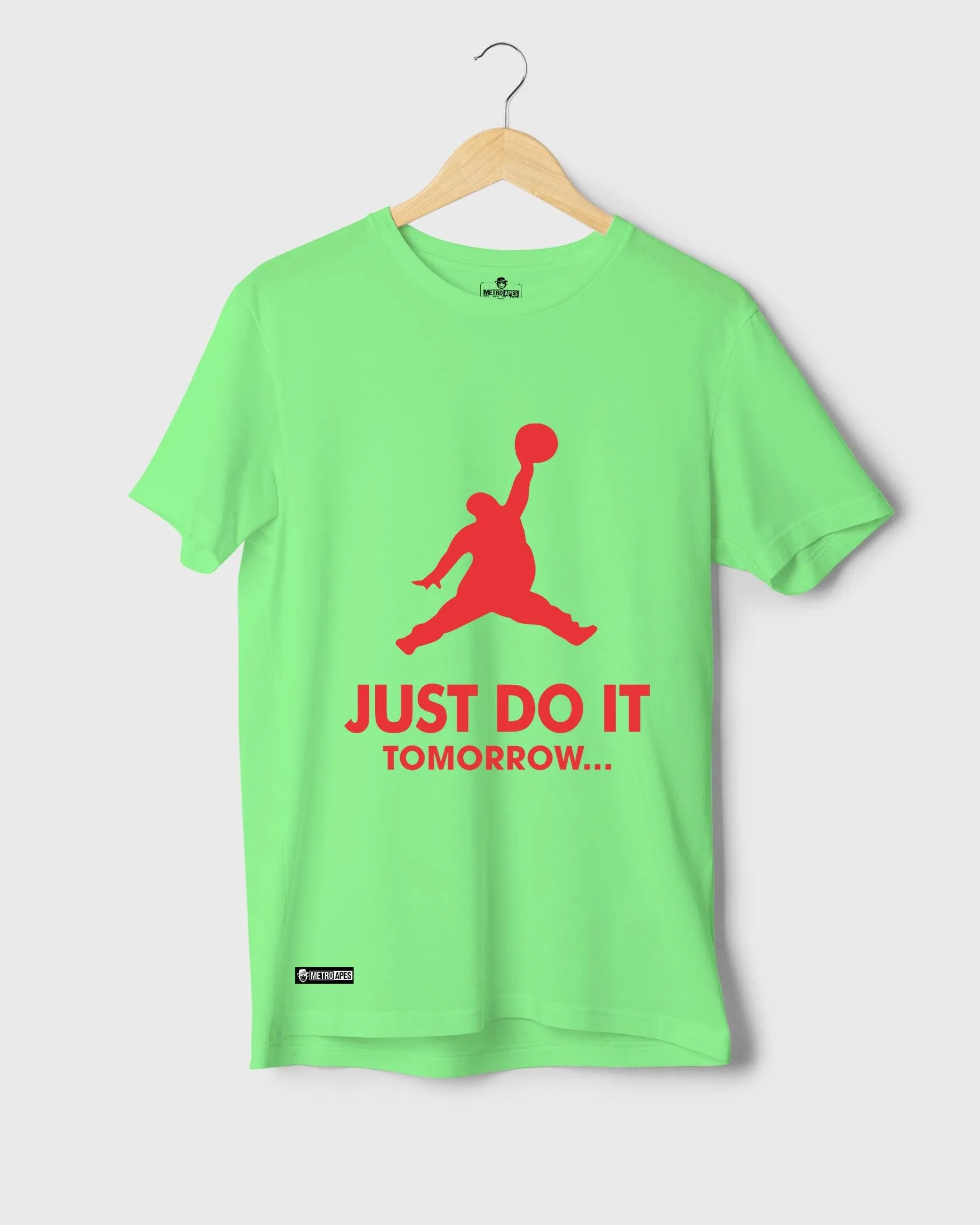 Mens Regular Tshirt Funky Logo Spoofs Just Do It Tomorrow