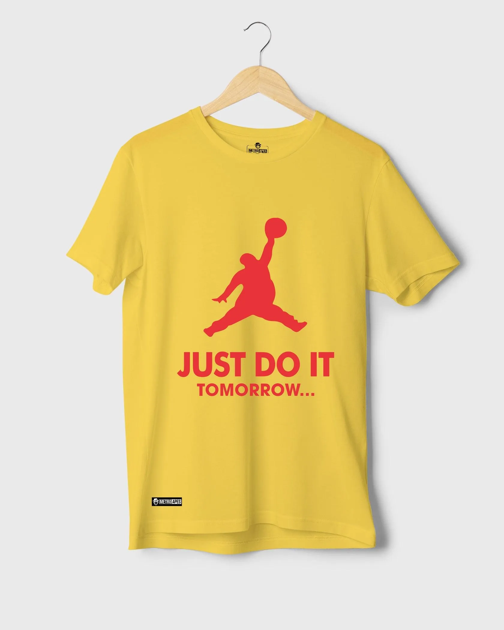 Mens Regular Tshirt Funky Logo Spoofs Just Do It Tomorrow