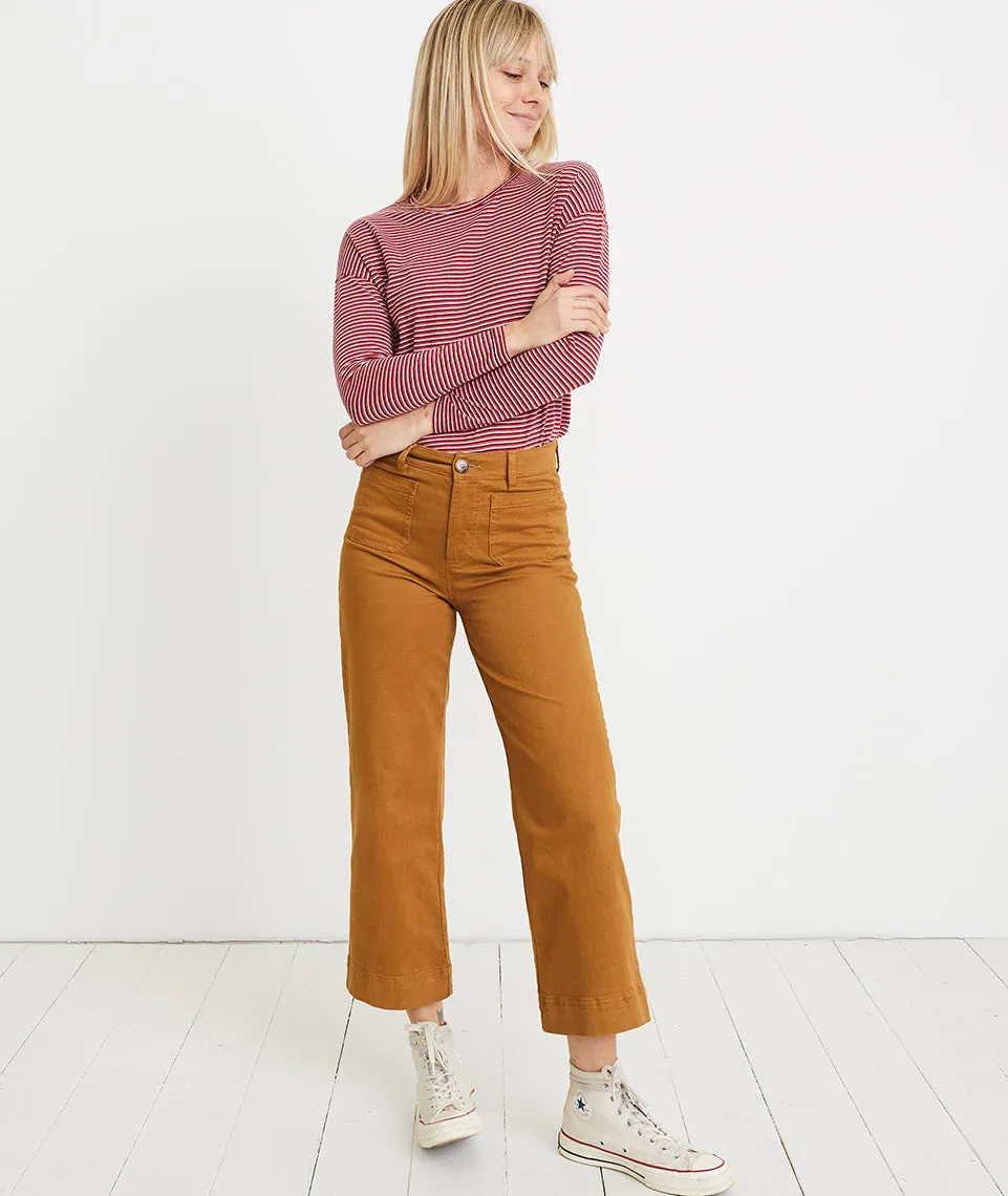 Merritt Crew in Mauve Multi Stripe