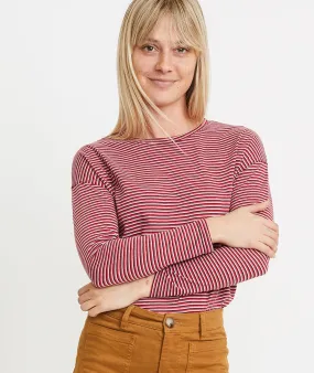 Merritt Crew in Mauve Multi Stripe