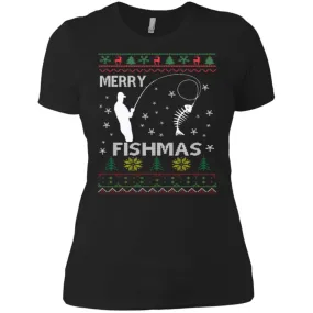 Merry Fishmas Ugly Christmas Women T-Shirt