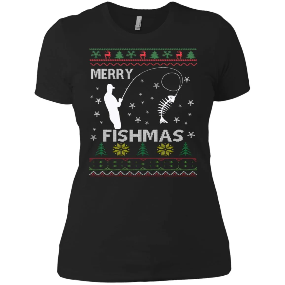 Merry Fishmas Ugly Christmas Women T-Shirt