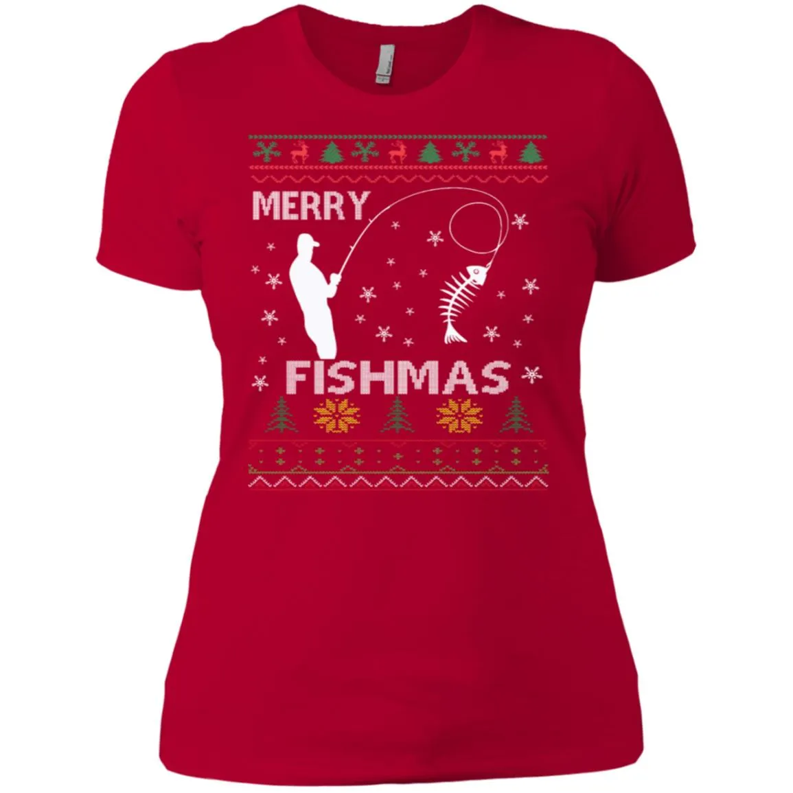Merry Fishmas Ugly Christmas Women T-Shirt