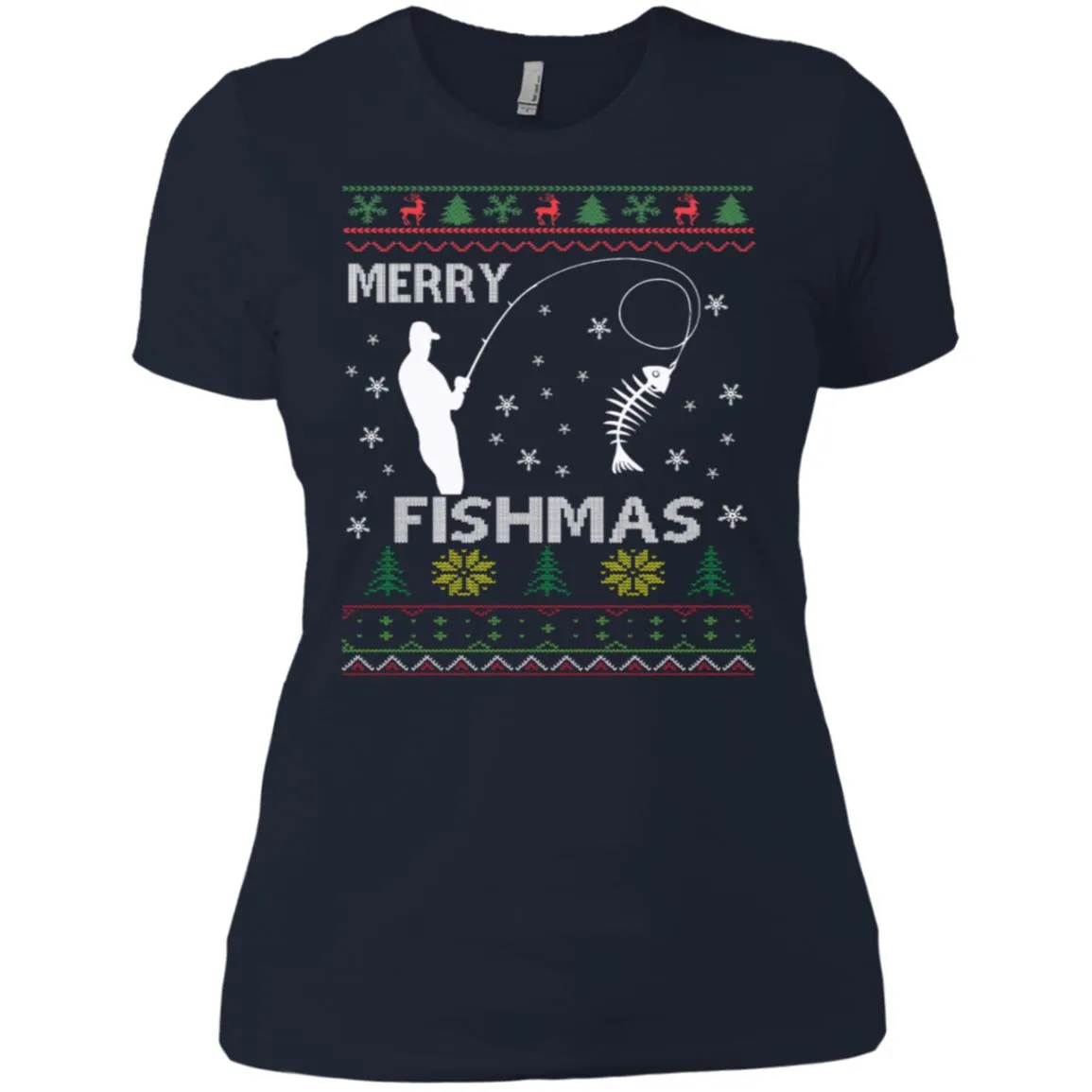 Merry Fishmas Ugly Christmas Women T-Shirt