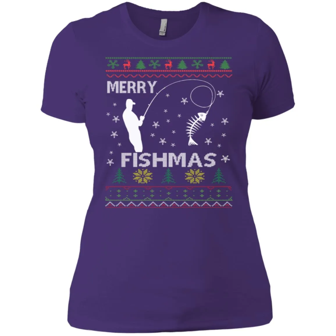 Merry Fishmas Ugly Christmas Women T-Shirt