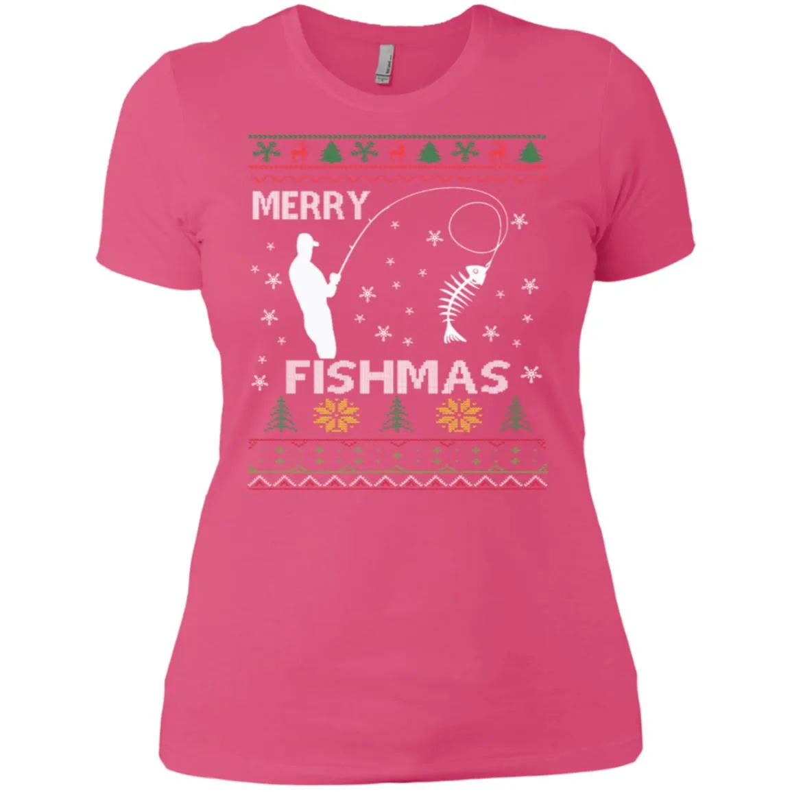 Merry Fishmas Ugly Christmas Women T-Shirt