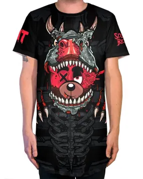 Midnight Tyrannosaurus Boneyard Extra Long T-Shirt