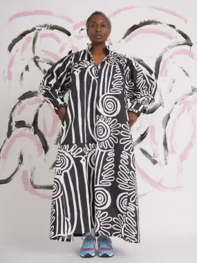 Molly Balloon-Sleeved Maxi Dress