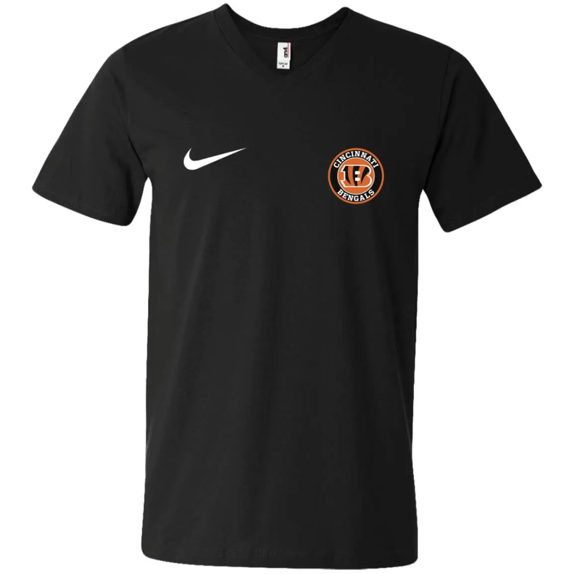 Nike Cincinnati Bengal Nfl Football Men V-Neck T-Shirt