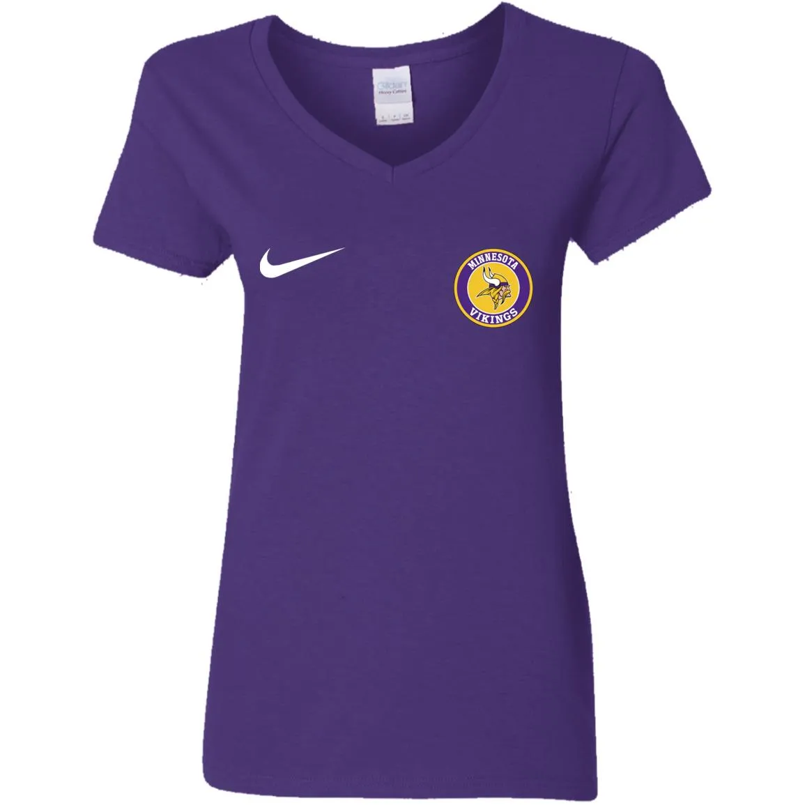 Nike Minnesota Vikings Nfl Football Women V-Neck T-Shirt