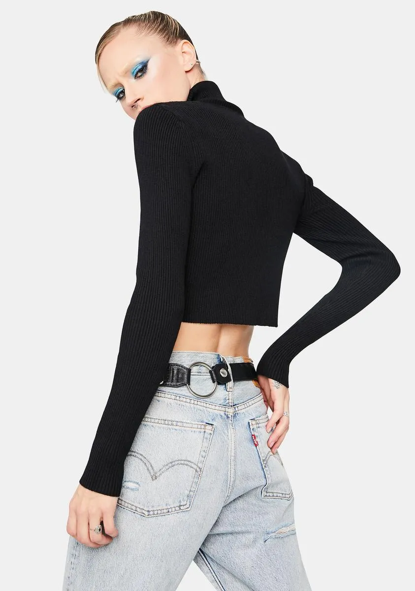 Noir Strive For More Turtleneck Top