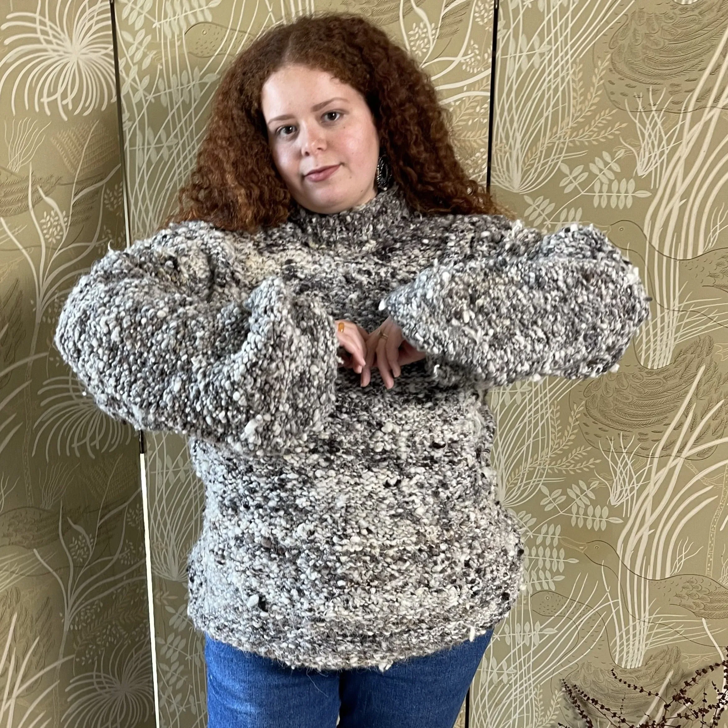 Nubby knit sweater