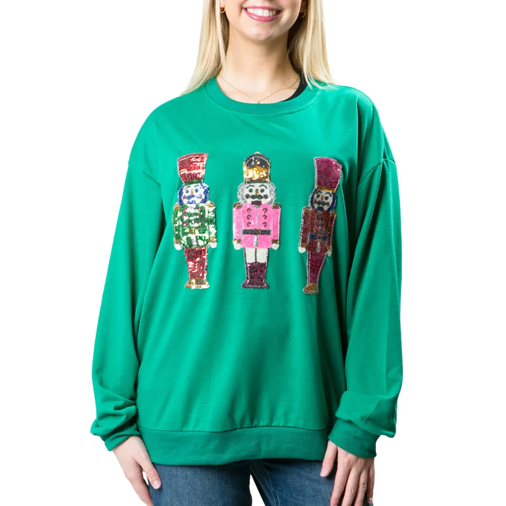 Nutcracker Sweatshirt with Sequins
